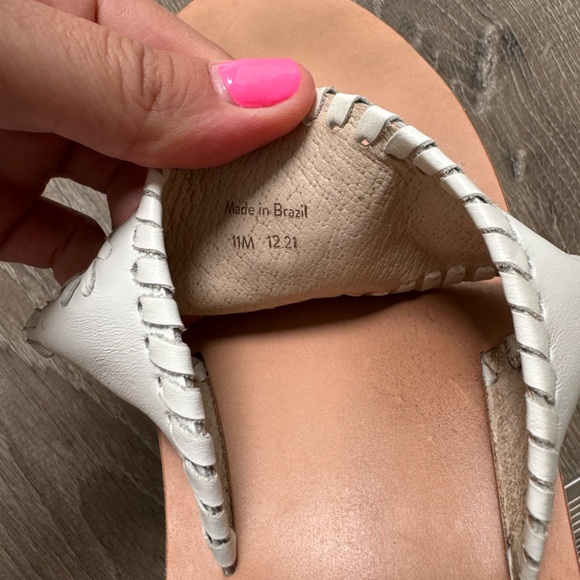 White jack Roger sandals, size 11 - Picture 2 of 2